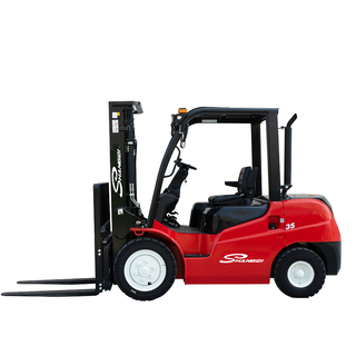 3.5 tan Transmisi automatik forklift diesel ketinggian angkat 4500mm dengan kabin