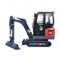 Kabin Tertutup Mini Excavator 1.8 Tan Dengan Enjin Pelepasan EURO V 