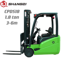 CPDS18 Forklift Li-ion tiga roda（Bateri litium pilihan + Berat Angkat：1.8 Tan + Tiang 3-6m Pilihan）